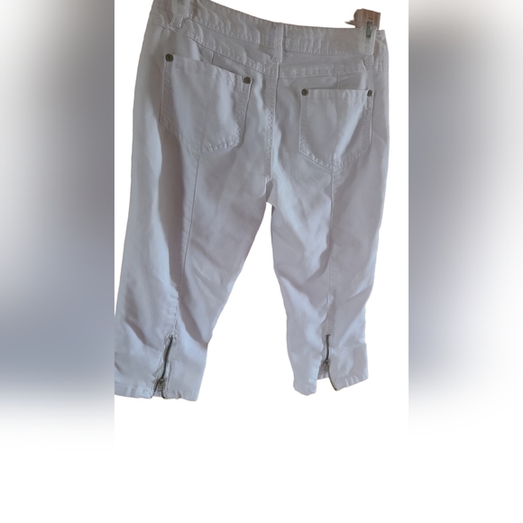 Ladies white boomboom jeans capri pant size 3 - Picture 2 of 3